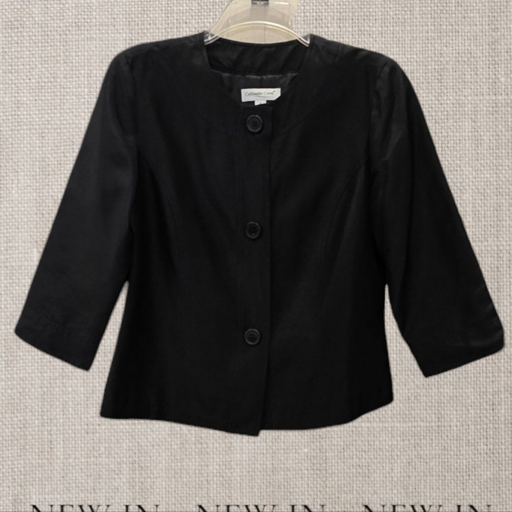 Coldwater Creek  Black Silk Blazer